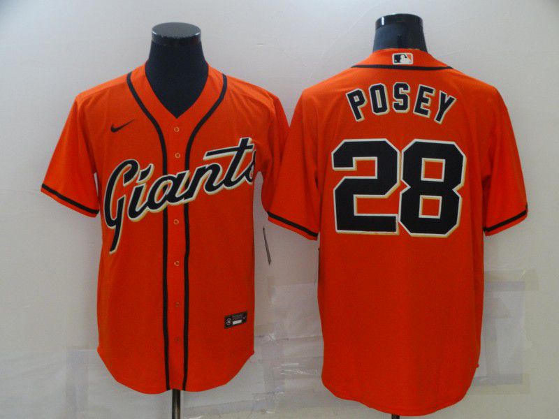 Men San Francisco Giants #28 Posey Orange Game Nike 2021 MLB Jersey->san francisco giants->MLB Jersey